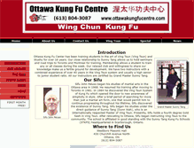 Tablet Screenshot of ottawakungfucentre.com
